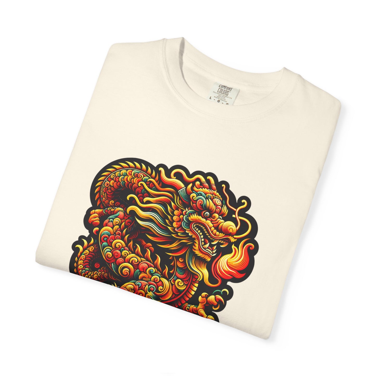 Dragon, Unisex Dragon Graphic T-Shirt - Colorful Garment-Dyed Tee - Psychonaut Swag