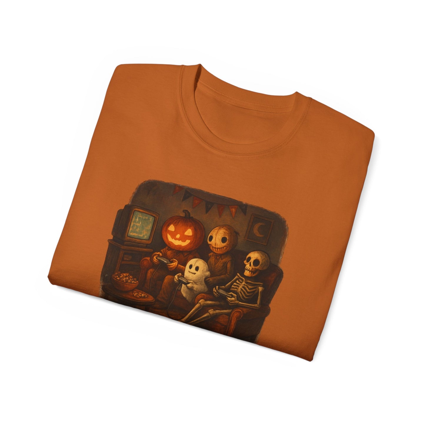 Game Night Tee, Halloween Shirt, Unisex Cotton T-Shirt, Spooky Fun Apparel, Perfect for Gathering and Celebrations