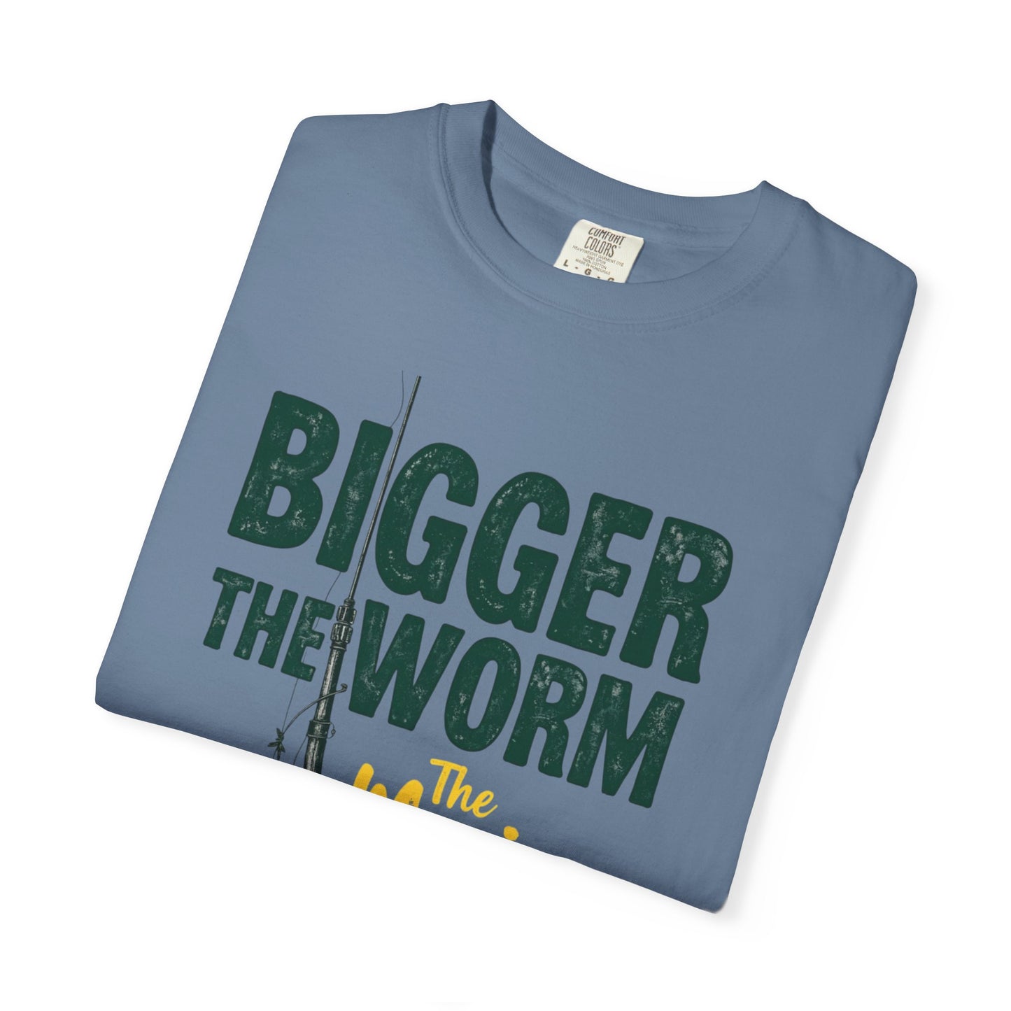 Big Worm Fishing Humor Unisex T-Shirt, Larger Than Life Tee, Gift for Anglers, Fun Outdoors Apparel, Dad's Fishing Day Shirt - Psychonaut Swag