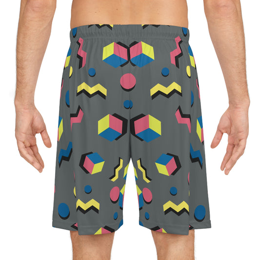 Retro print, Basketball Shorts (AOP) - Psychonaut Swag
