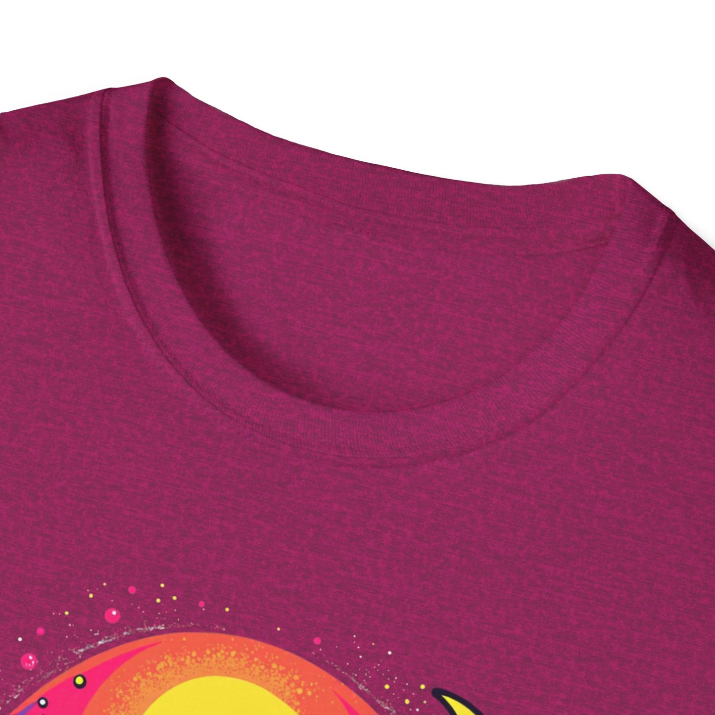 Cosmic Digital Dreams Unisex Softstyle T-Shirt - Vibrant Space-Inspired Design - Psychonaut Swag