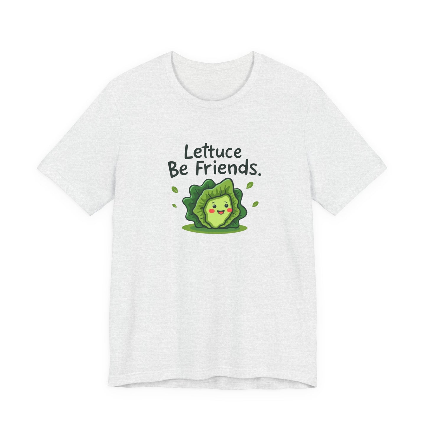 Lettuce Be Friends, Unisex Tee, Casual Wear, Gift for Vegetarians, Summer T-Shirt, Eco-Friendly Apparel - Psychonaut Swag
