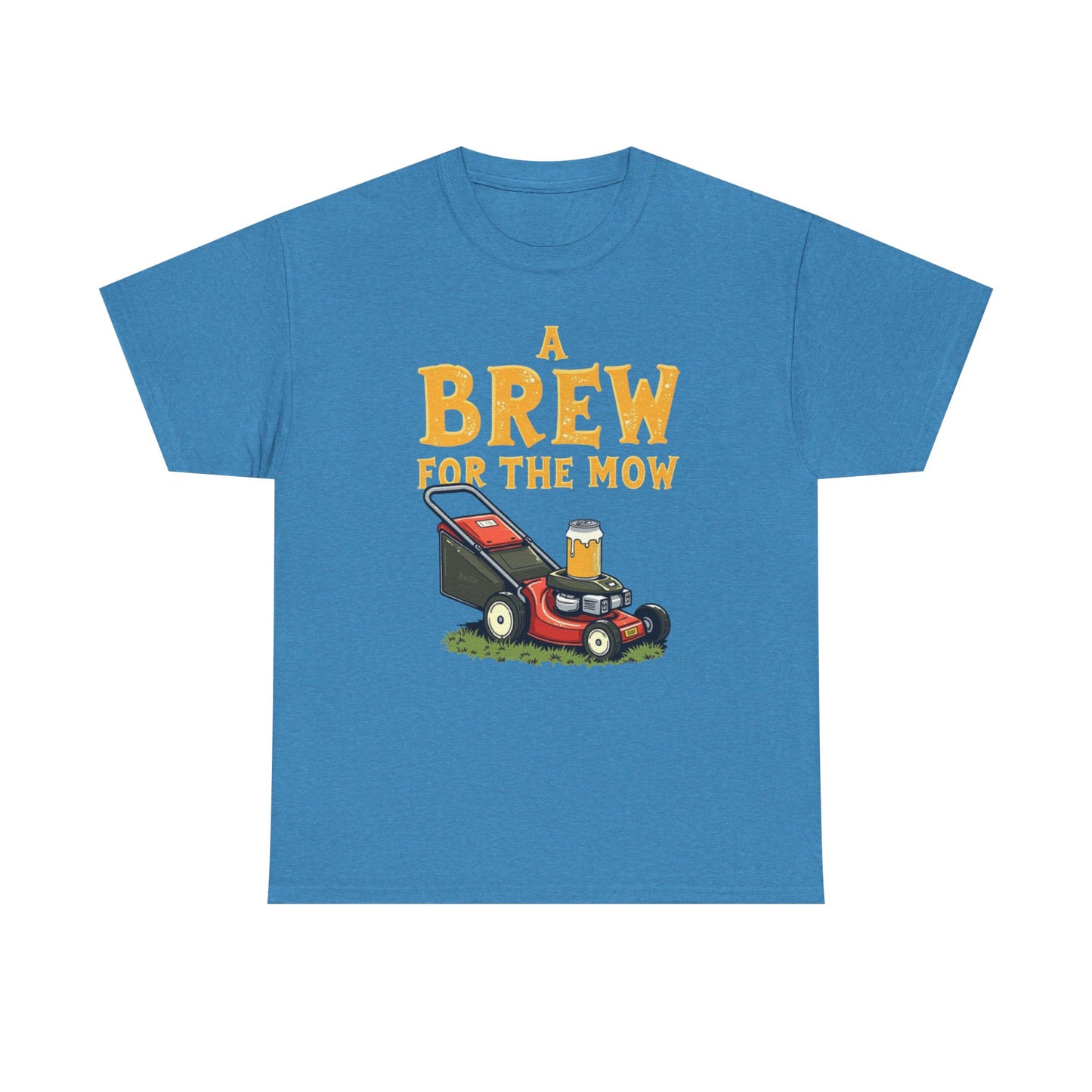 A Brew for the Mow Unisex Heavy Cotton Tee | Gardening Gifts, Lawn Care Apparel, Fun T-Shirt, Father's Day Gift, Beer Lover Shirt - Psychonaut Swag