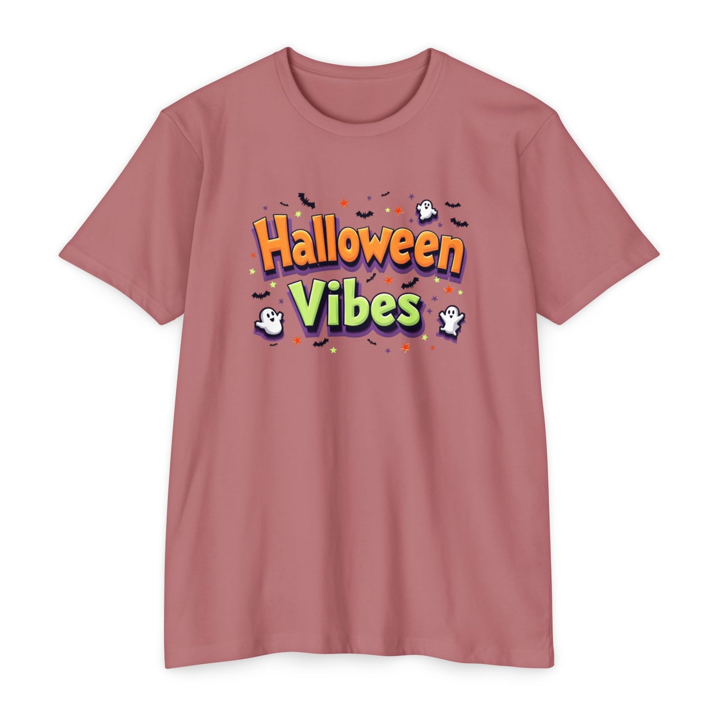 Halloween Vibes Unisex T-Shirt, Spooky Tee, Fall Fashion, Halloween Party Shirt, Gift for Ghost Lovers, Casual Autumn Wear