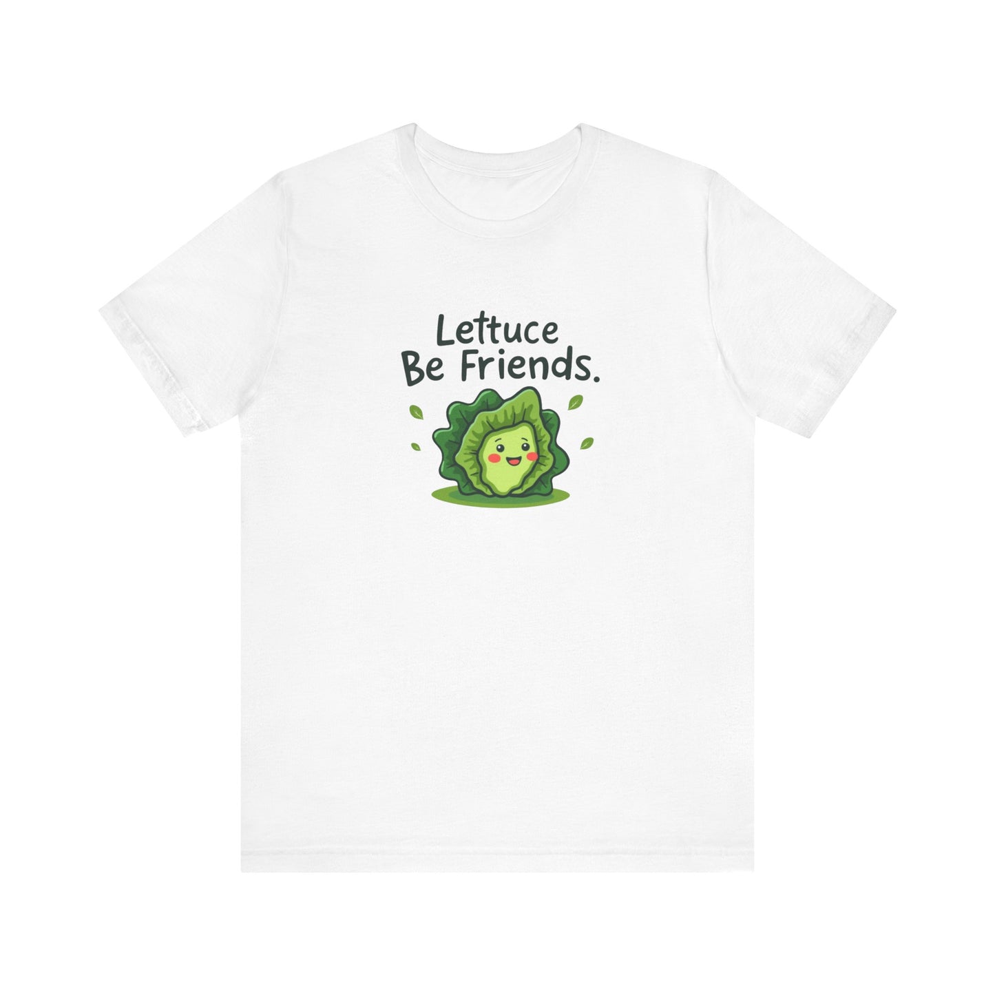 Lettuce Be Friends, Unisex Tee, Casual Wear, Gift for Vegetarians, Summer T-Shirt, Eco-Friendly Apparel - Psychonaut Swag