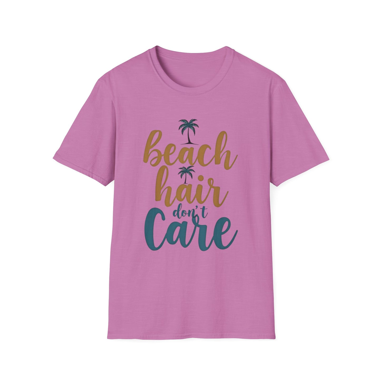 Beach Hair Don't Care Unisex T-Shirt, Summer Vibe Tee, Casual Beachwear, Gift for Beach Lovers, Vacation Attire - Psychonaut Swag