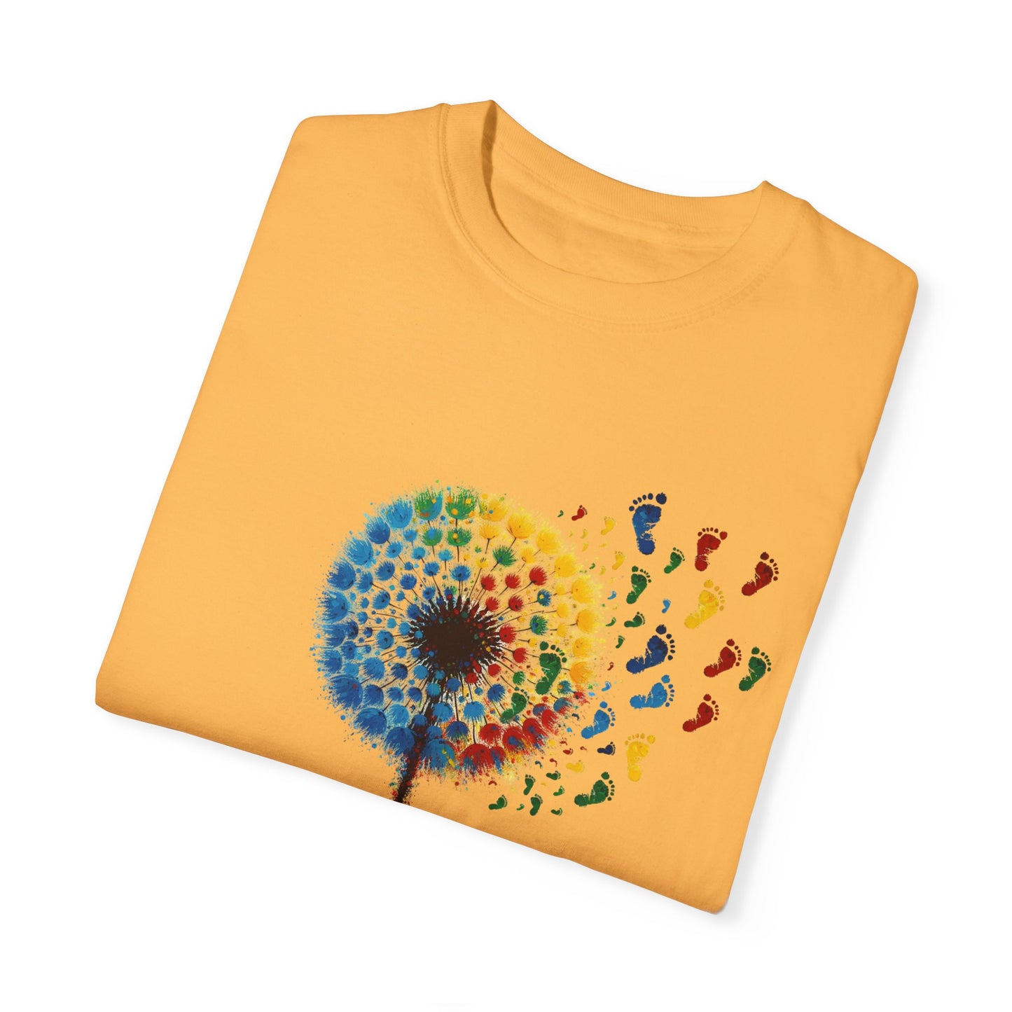 Dandelion baby feet, Unisex Garment-Dyed T-shirt - Psychonaut Swag