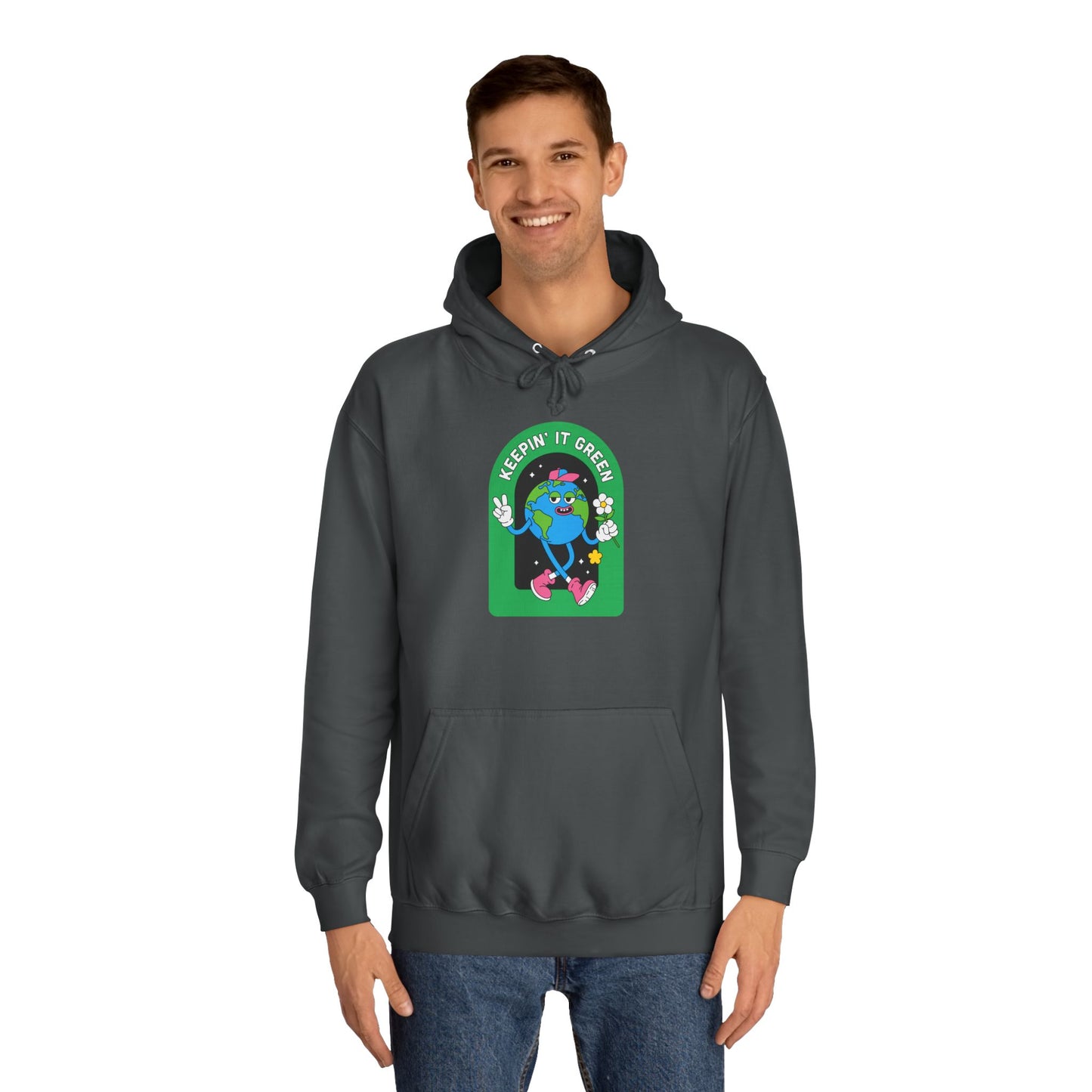Keeping it Green Unisex College Hoodie - Psychonaut Swag