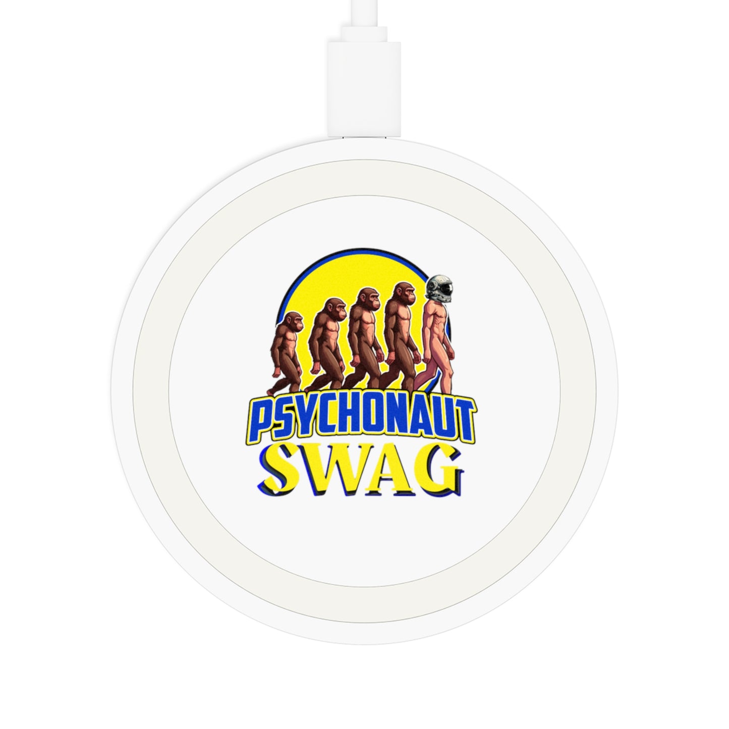 Psychonaut Swag small biz, Wireless Charging Pad, Fun Charging Station, Gamer Gift, Home Office Decor, Tech Accessory, Eco-Friendly Charging