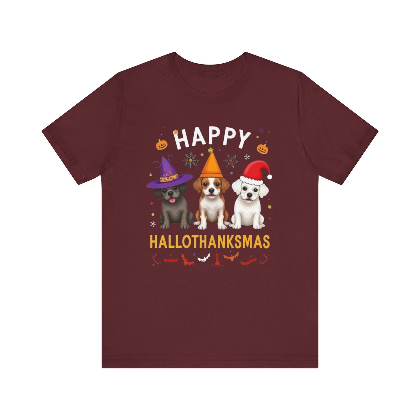 Holiday Trifecta tee, Funny Halloween T-Shirt for Parties, Unisex Short Sleeve Tee, Spooky Holiday Apparel, Gift for Halloween Lovers