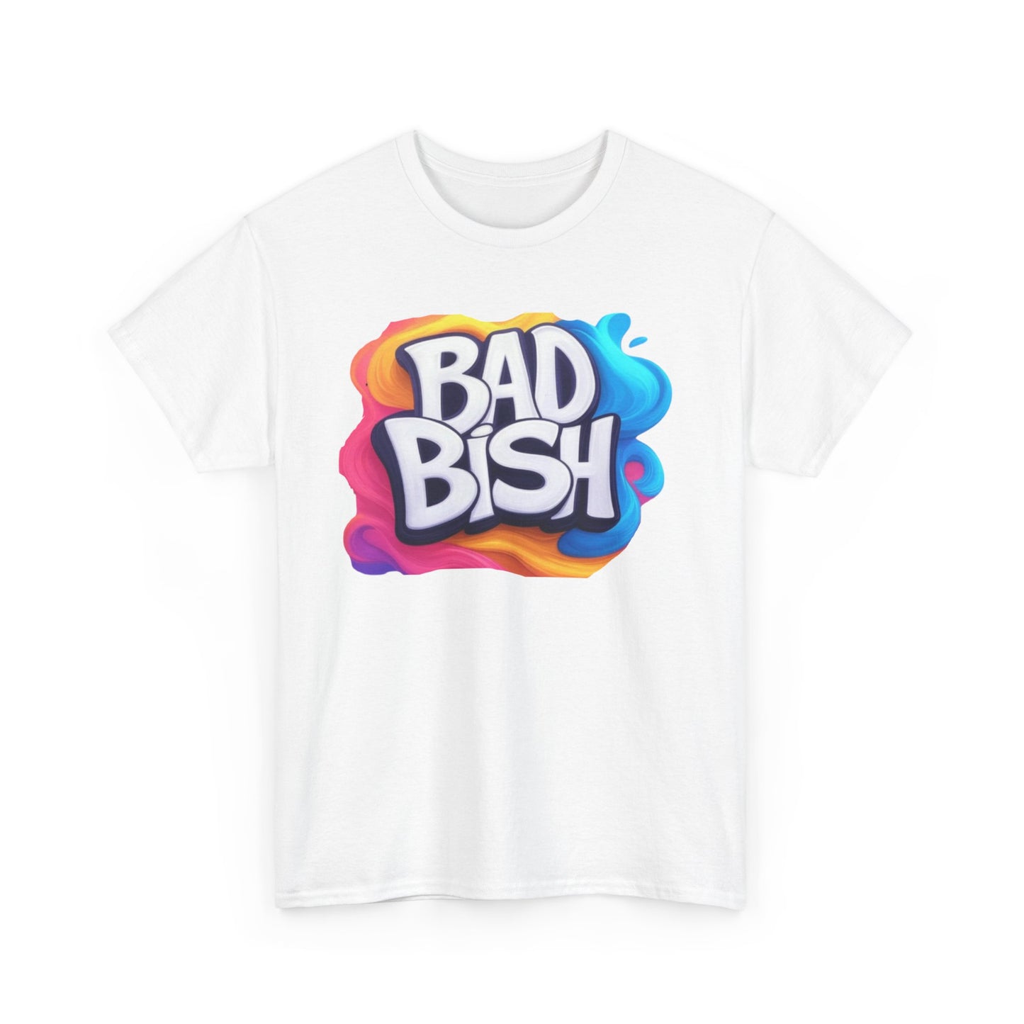 Colorful 'Bad Bish' Unisex Heavy Cotton Tee - Fun and Edgy T-Shirt for Confident Style - Psychonaut Swag