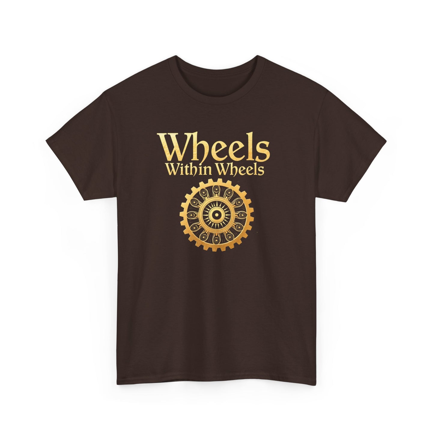 Wheels within wheels, Unisex Heavy Cotton Tee, Casual Wear, Gift for Cyclists, Graphic T-Shirt, Birthday Gift, Summer Style - Psychonaut Swag