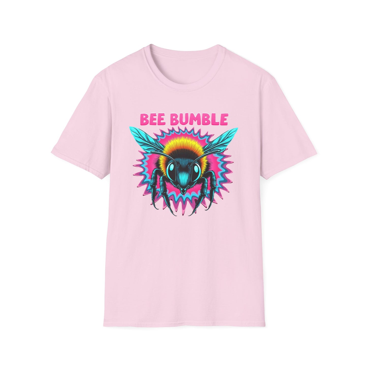 Bee Bumble T-Shirt, Retro Graphic Tee, Softstyle Unisex Shirt, Summer Fashion, Gift for Beekeepers, Eco-Friendly Tee - Psychonaut Swag