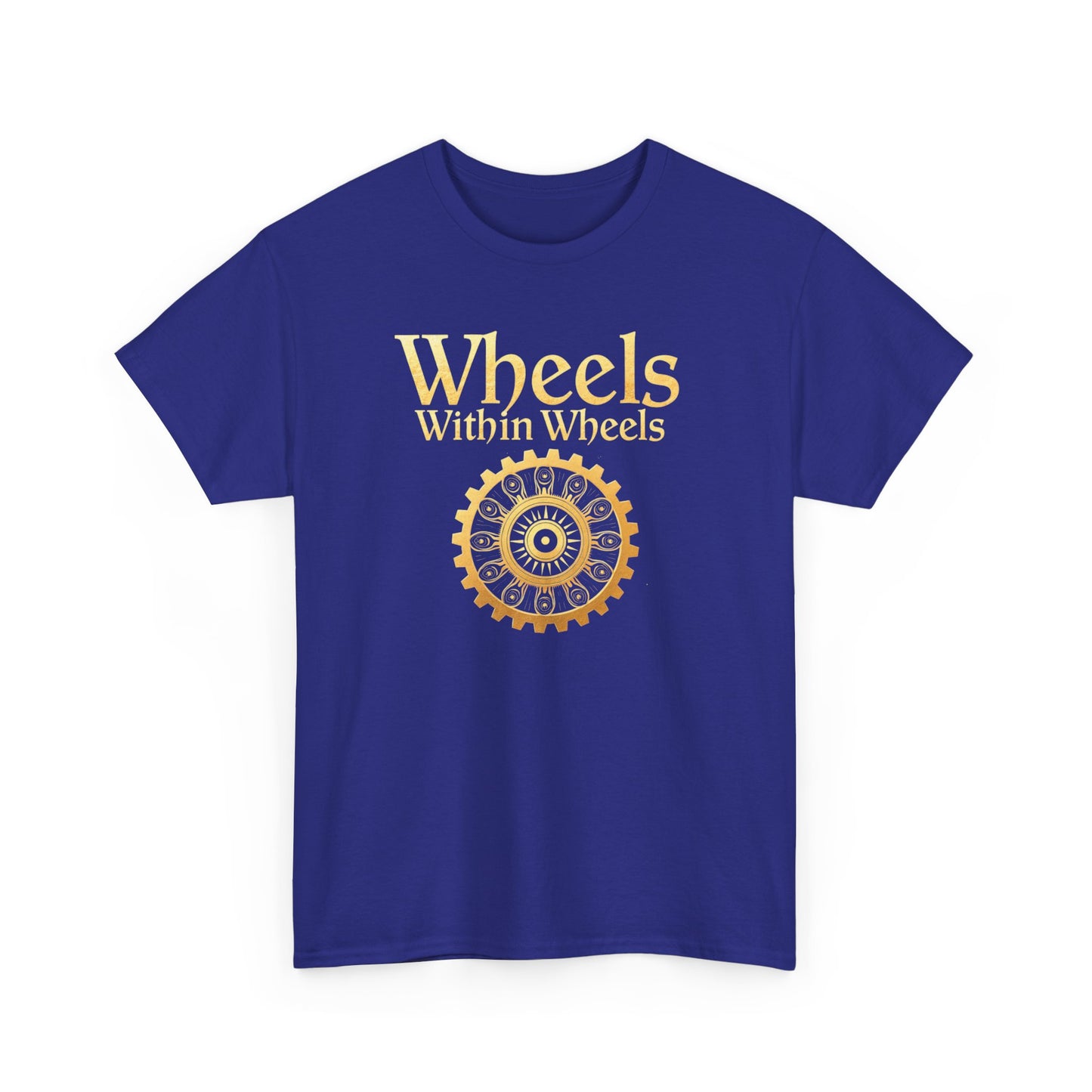 Wheels within wheels, Unisex Heavy Cotton Tee, Casual Wear, Gift for Cyclists, Graphic T-Shirt, Birthday Gift, Summer Style - Psychonaut Swag