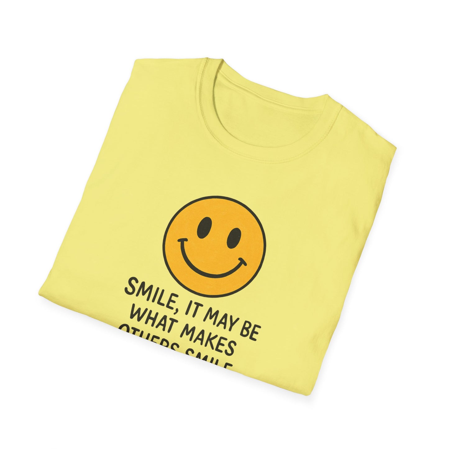 Smile Encouragement T-Shirt, Positive Vibes Tee, Unisex Graphic Shirt, Gift for Friends, Casual Wear, Everyday Comfort - Psychonaut Swag
