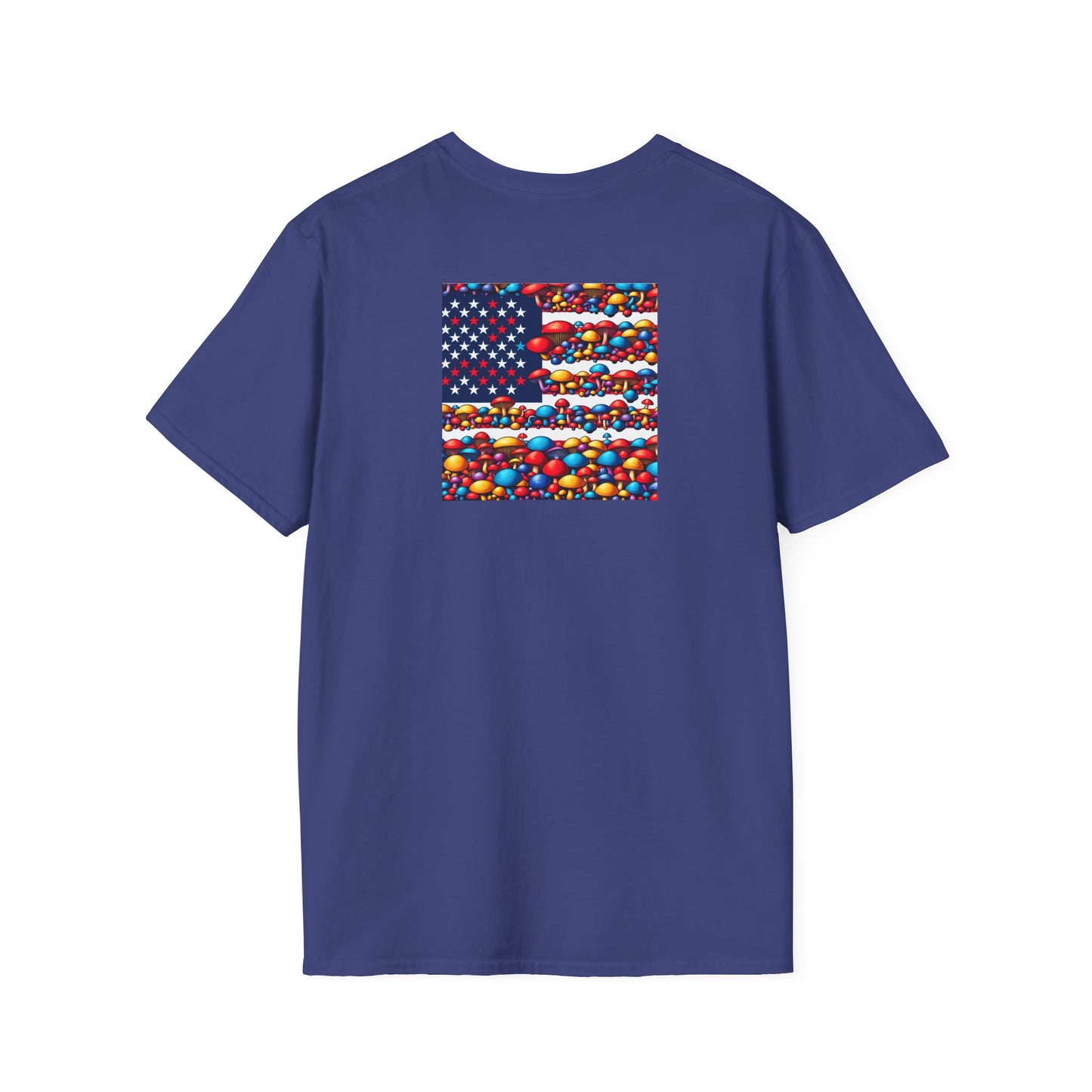 Mushroom flag, Unisex Softstyle T-Shirt - Psychonaut Swag