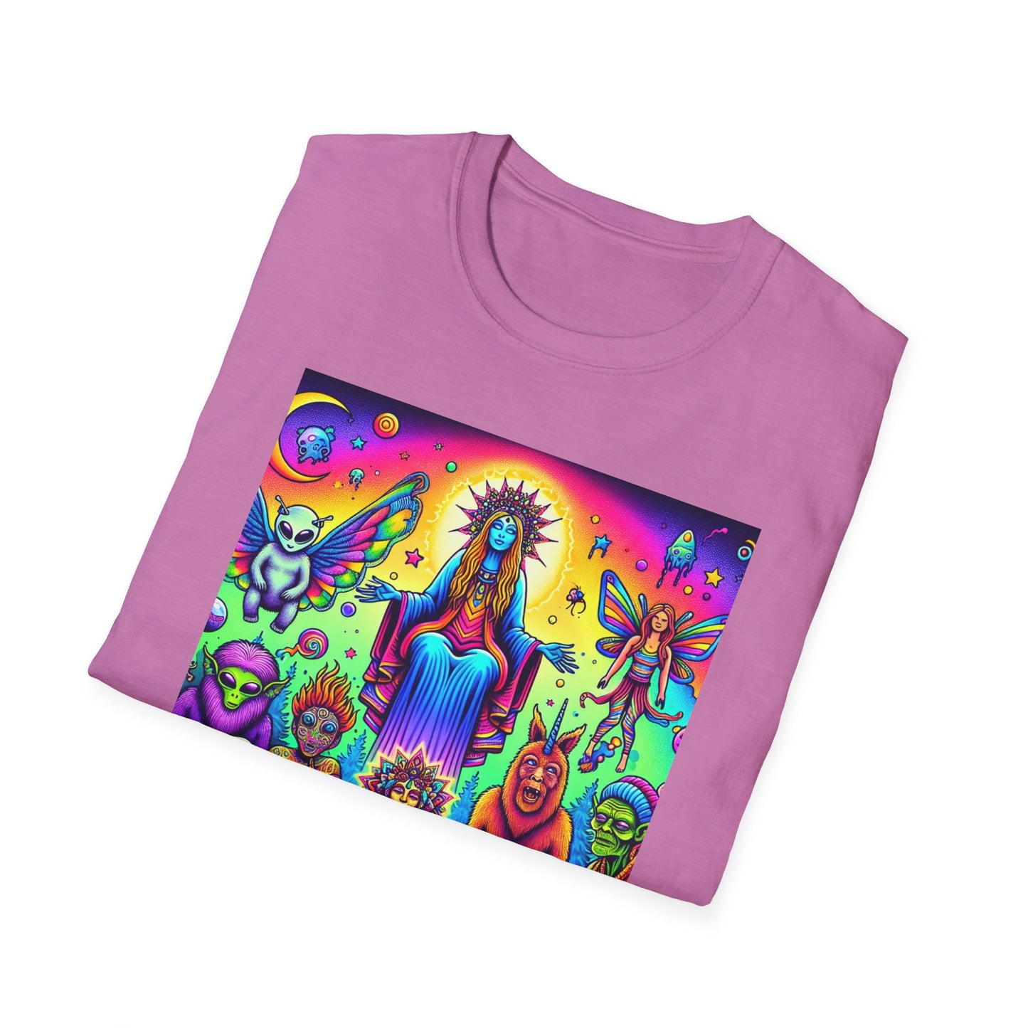 Mythical Creatures Unisex Softstyle T-Shirt - Last Supper Style - Psychonaut Swag