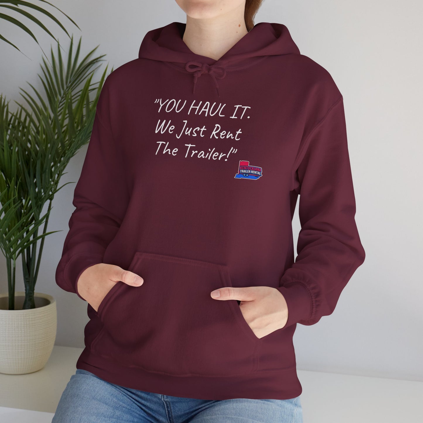 Kentuckiana Small biz swag, Trailer Rental Hoodie for Road Trips, Gifts for Adventure Lovers, Unique Hoodie for Renters, Travel Gear, Funny Sweatshirt