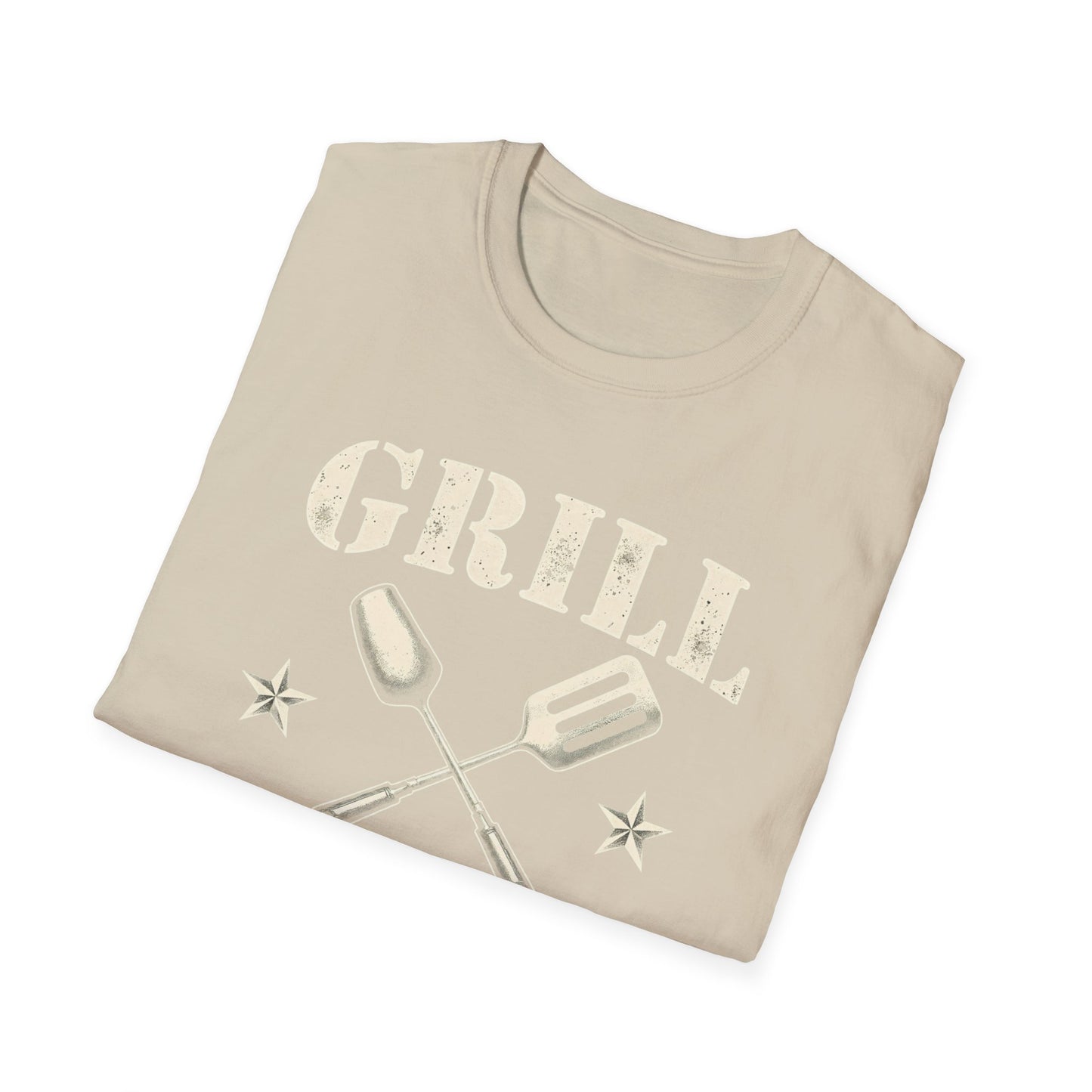 Grill Sergeant T-Shirt, Unisex Softstyle Tee, BBQ Gift, Father's Day Shirt, Grilling Apparel - Psychonaut Swag