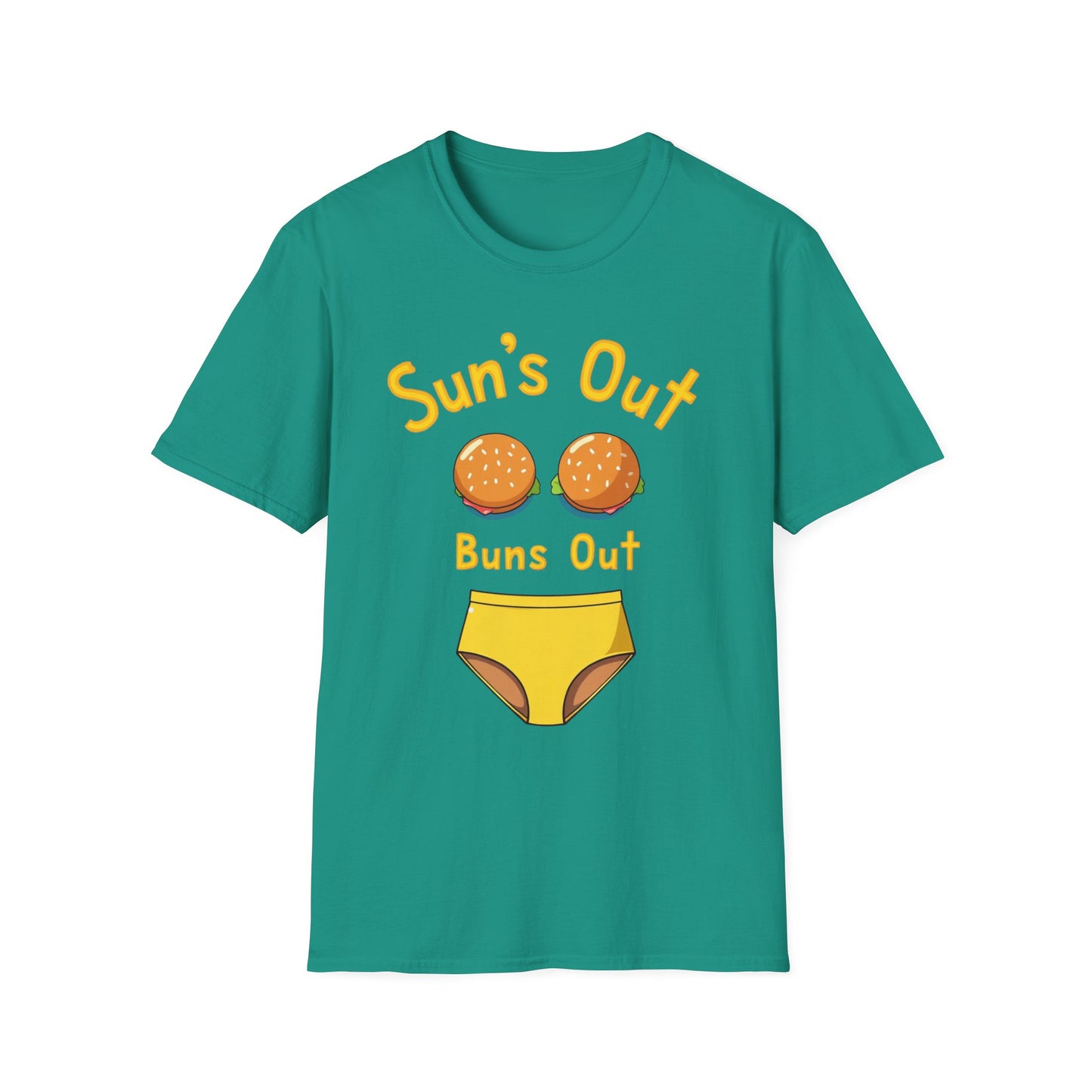Sun's Out Buns Out, Sunny Vibes T-Shirt - Funny Summer Tee for Beach Days, BBQs, Pool Parties, Birthday Gifts, Vacation Wear - Psychonaut Swag