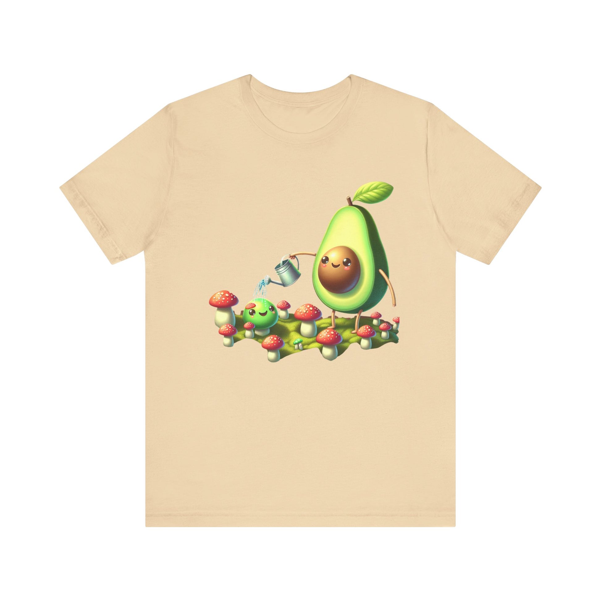 Short Sleeve Tee - Avocado watering magic shrooms.  Funny Design - Psychonaut Swag