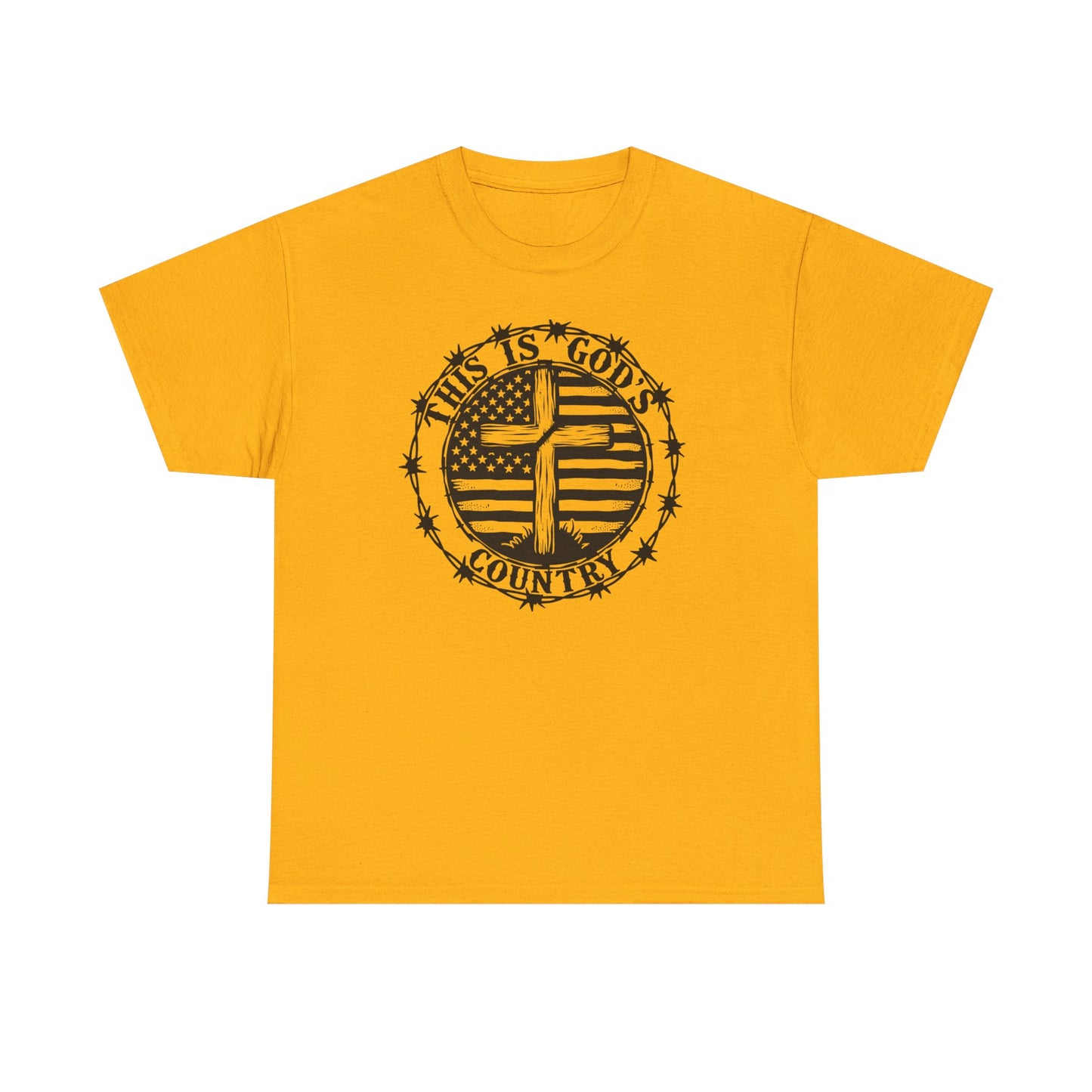 God’s Country, Unisex Heavy Cotton Tee - 'This is God's Country' Graphic Tee - Psychonaut Swag
