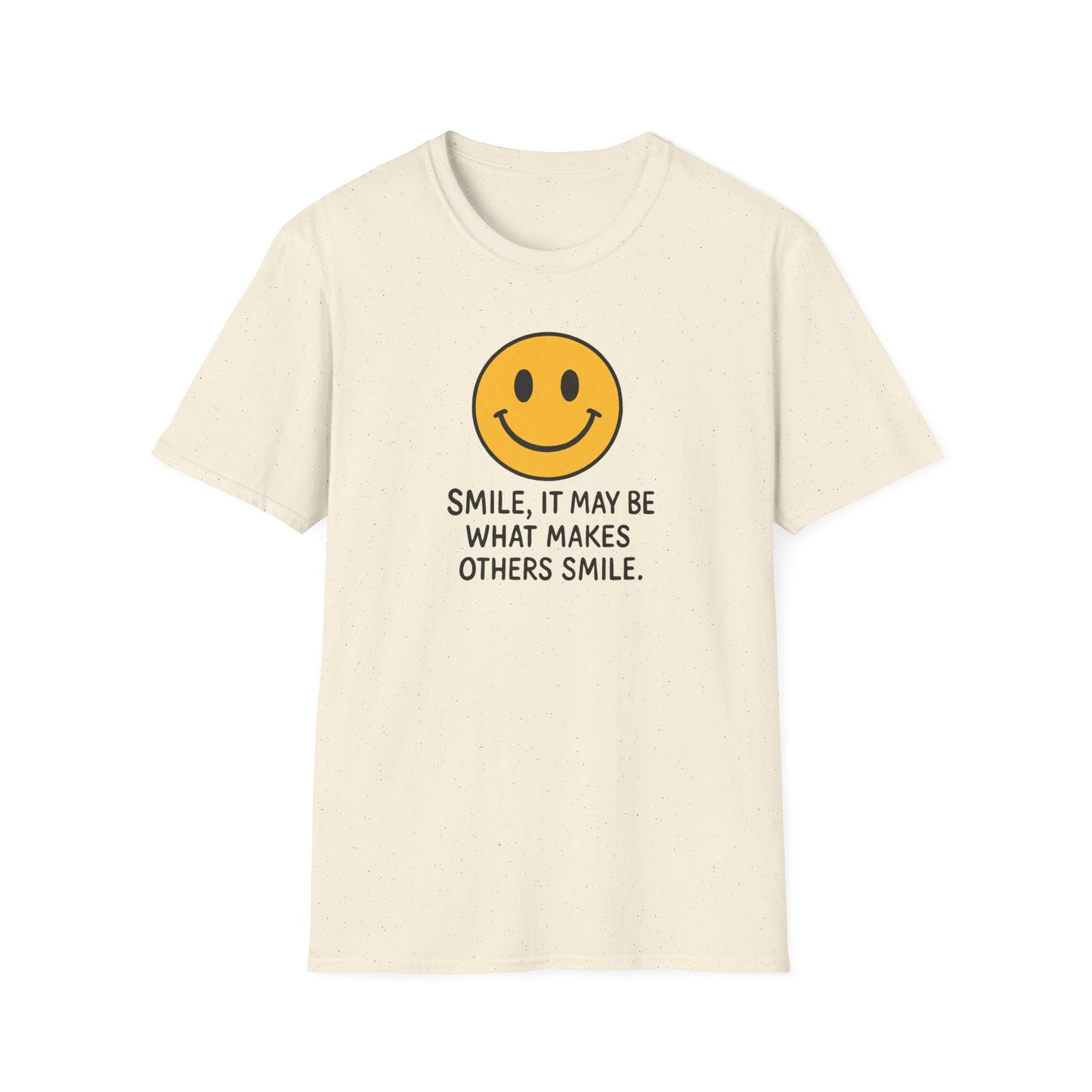 Smile Encouragement T-Shirt, Positive Vibes Tee, Unisex Graphic Shirt, Gift for Friends, Casual Wear, Everyday Comfort - Psychonaut Swag