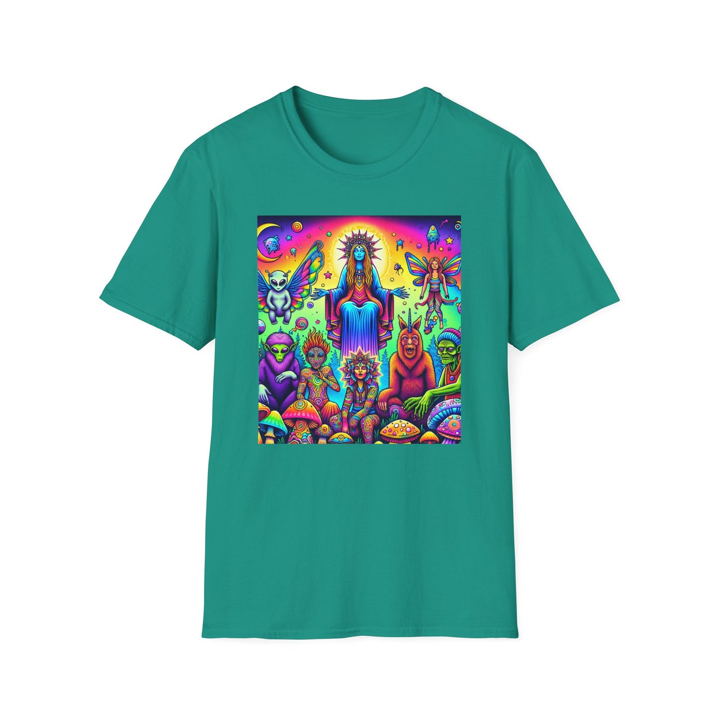 Mythical Creatures Unisex Softstyle T-Shirt - Last Supper Style - Psychonaut Swag