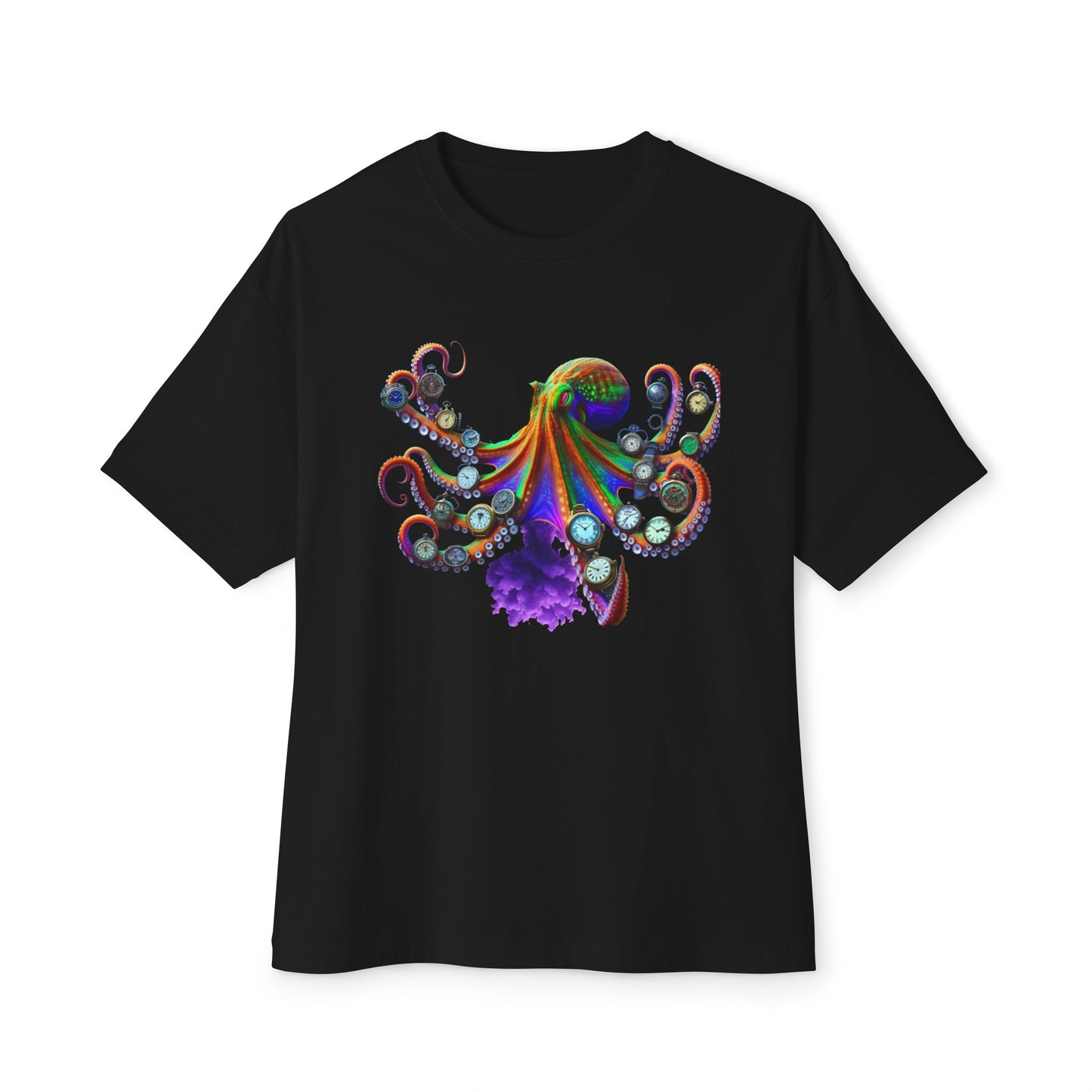Timekeeper Octupus, Unisex Oversized Boxy Tee