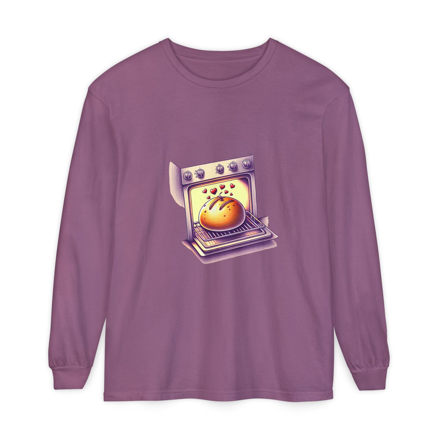 Bun in oven, Unisex Garment-dyed Long Sleeve T-Shirt - Psychonaut Swag