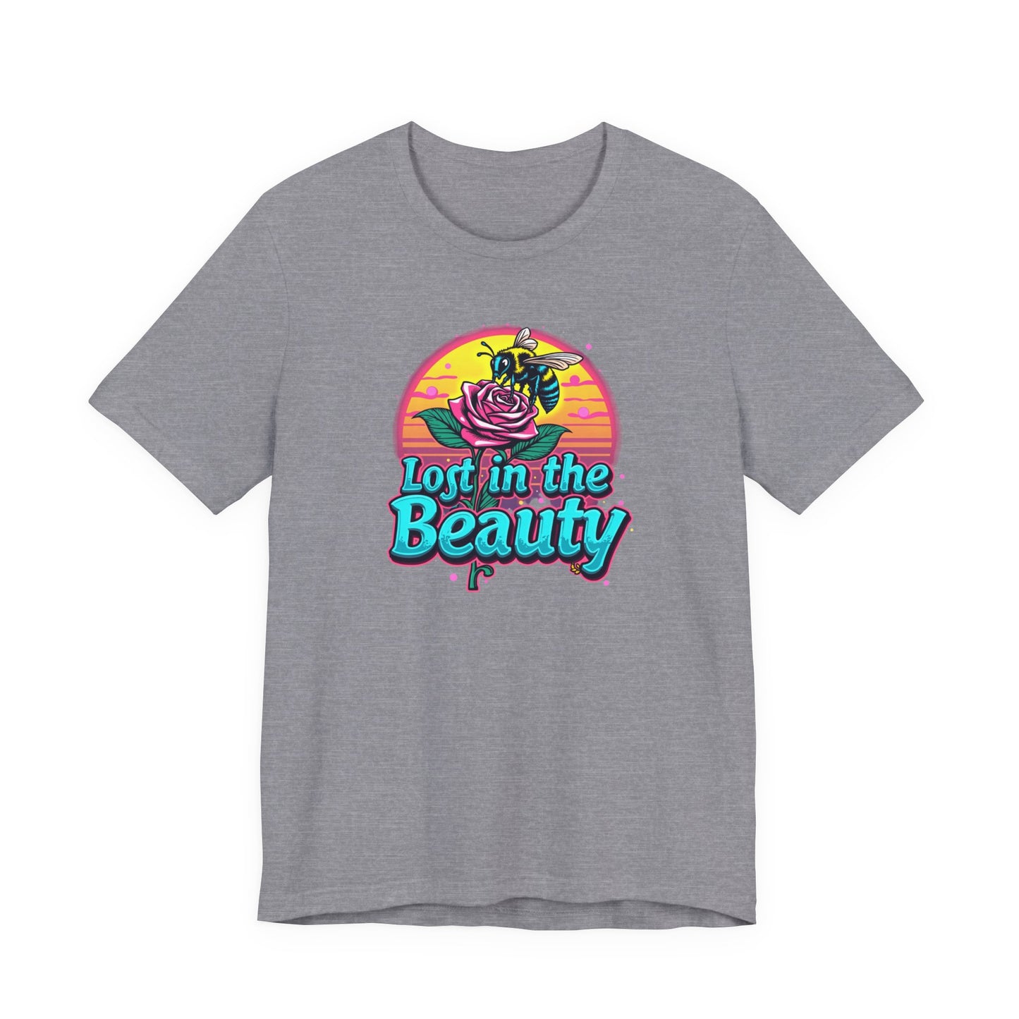 Lost in the Beauty Unisex Tee - Floral Graphic Short Sleeve Shirt - Psychonaut Swag