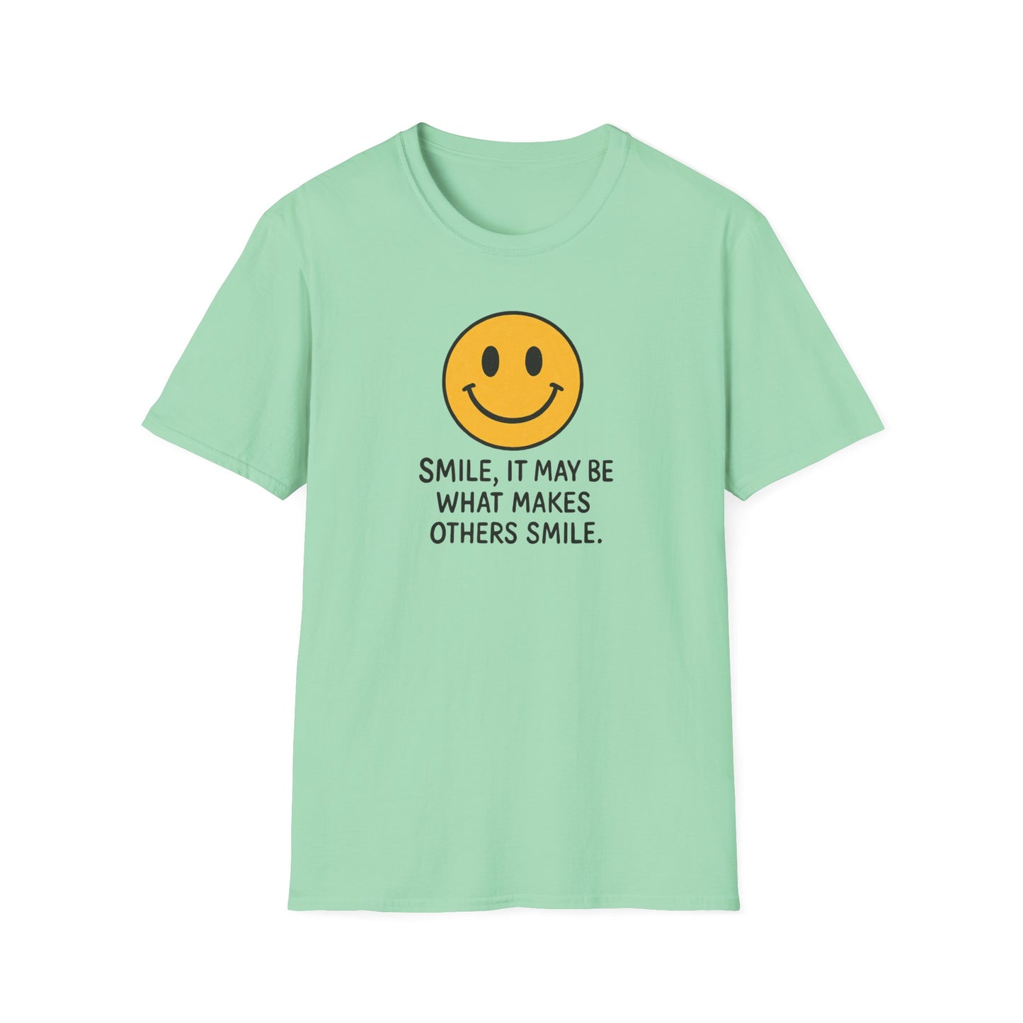 Smile Encouragement T-Shirt, Positive Vibes Tee, Unisex Graphic Shirt, Gift for Friends, Casual Wear, Everyday Comfort - Psychonaut Swag