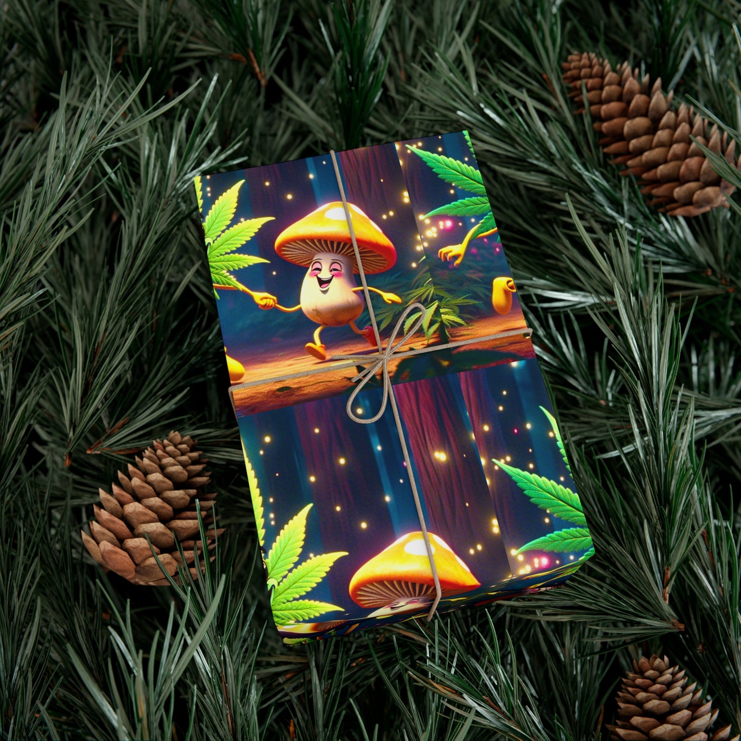 Gift Wrap Papers- Hemp leaf and friend - Psychonaut Swag