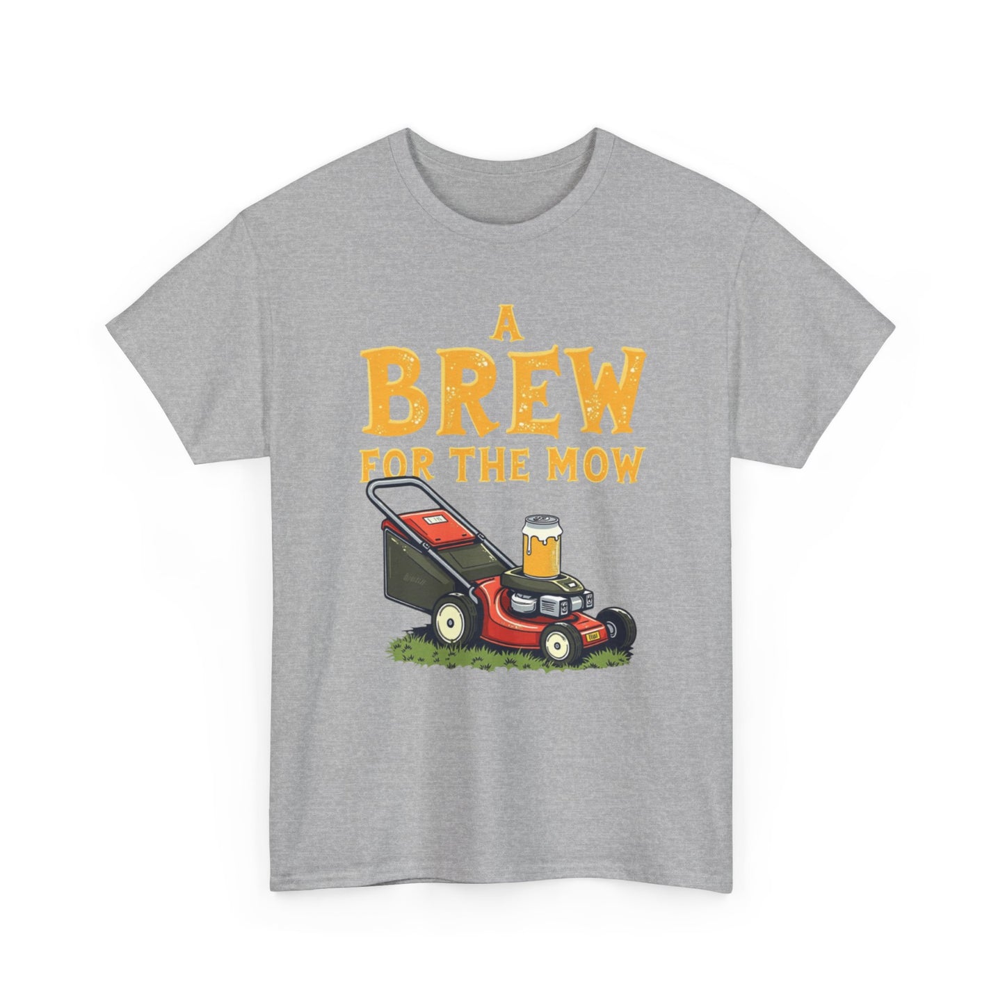 A Brew for the Mow Unisex Heavy Cotton Tee | Gardening Gifts, Lawn Care Apparel, Fun T-Shirt, Father's Day Gift, Beer Lover Shirt - Psychonaut Swag