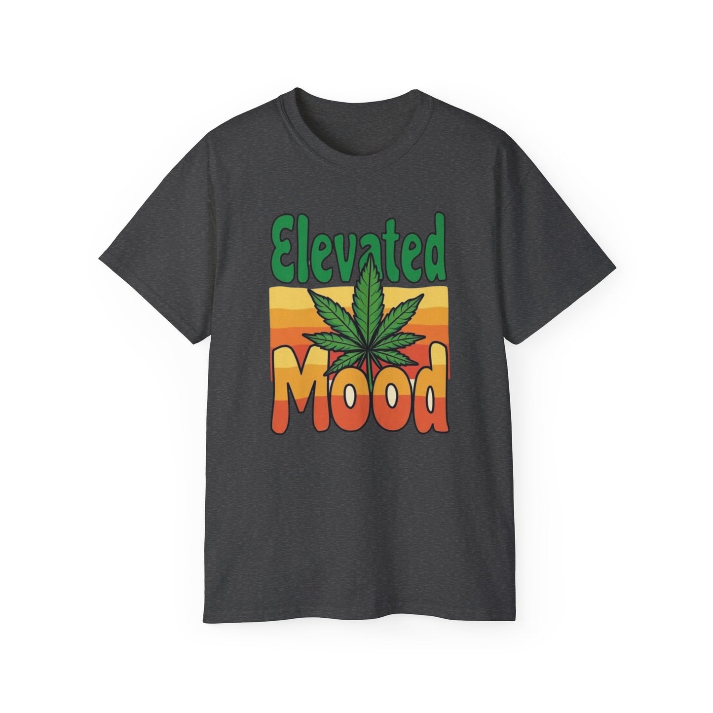 Elevated Mood Cannabis Tee, Unisex Ultra Cotton T-Shirt, Sublimated Graphic Tee, Perfect Gift for 420 Celebrations, Relaxed Fit Tee