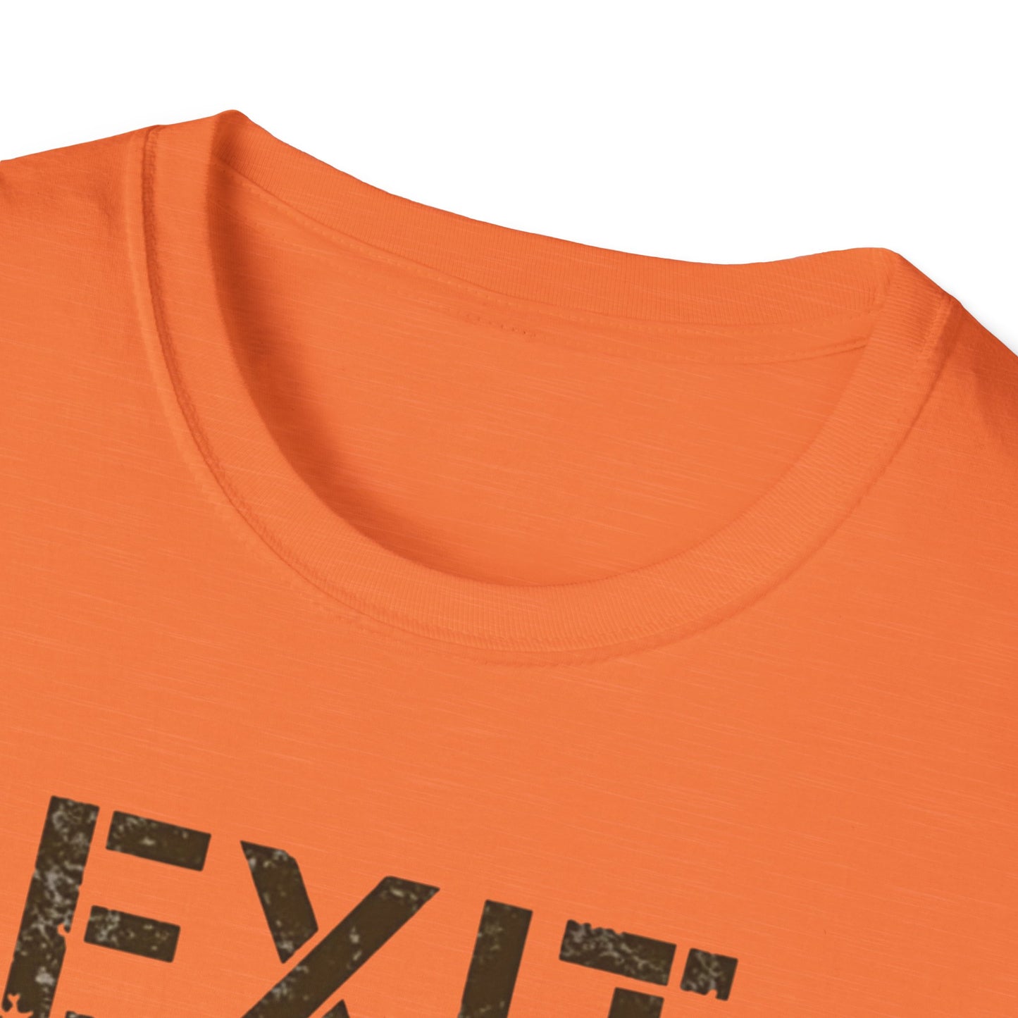 Exit Strategy Unisex Softstyle T-Shirt, Casual Wear, Fun Graphic Tee, Gift for Friends, Statement Shirt, Everyday Comfort - Psychonaut Swag