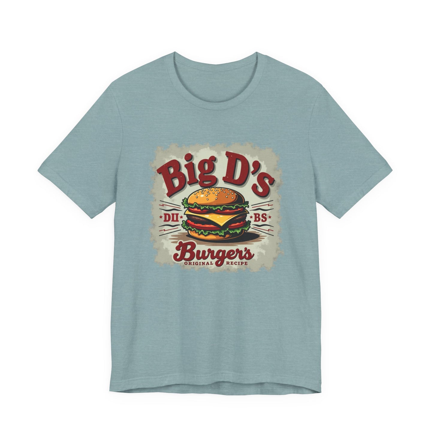 Big D's Burgers Unisex Jersey Tee - Fun Foodie Shirt, Casual Wear, Burger Lover Gift, Retro Fast Food T-Shirt, Summer BBQ Fashion - Psychonaut Swag