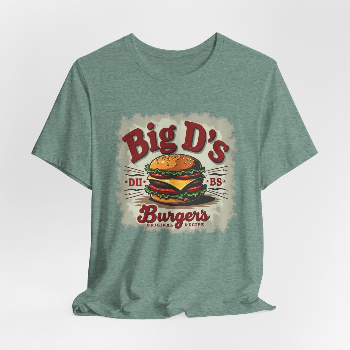 Big D's Burgers Unisex Jersey Tee - Fun Foodie Shirt, Casual Wear, Burger Lover Gift, Retro Fast Food T-Shirt, Summer BBQ Fashion - Psychonaut Swag