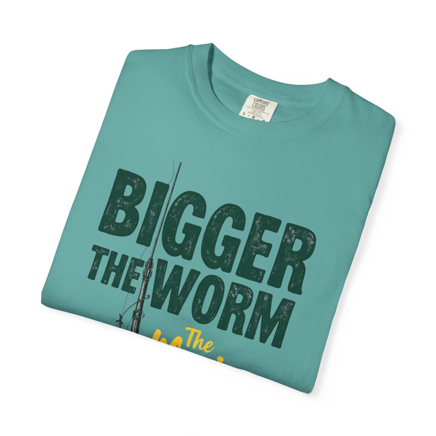 Big Worm Fishing Humor Unisex T-Shirt, Larger Than Life Tee, Gift for Anglers, Fun Outdoors Apparel, Dad's Fishing Day Shirt - Psychonaut Swag