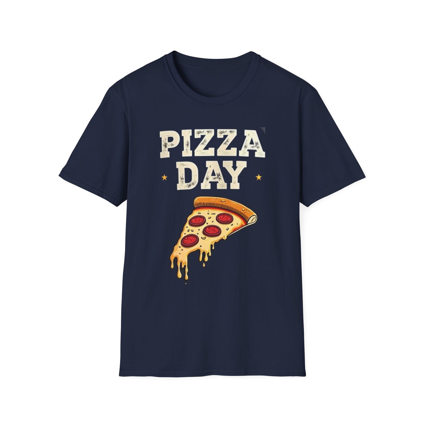 Pizza Day Unisex Softstyle T-Shirt | Fun Foodie Shirt for Pizza Lovers, Casual Wear, Gift for Food Enthusiasts, Celebration Apparel