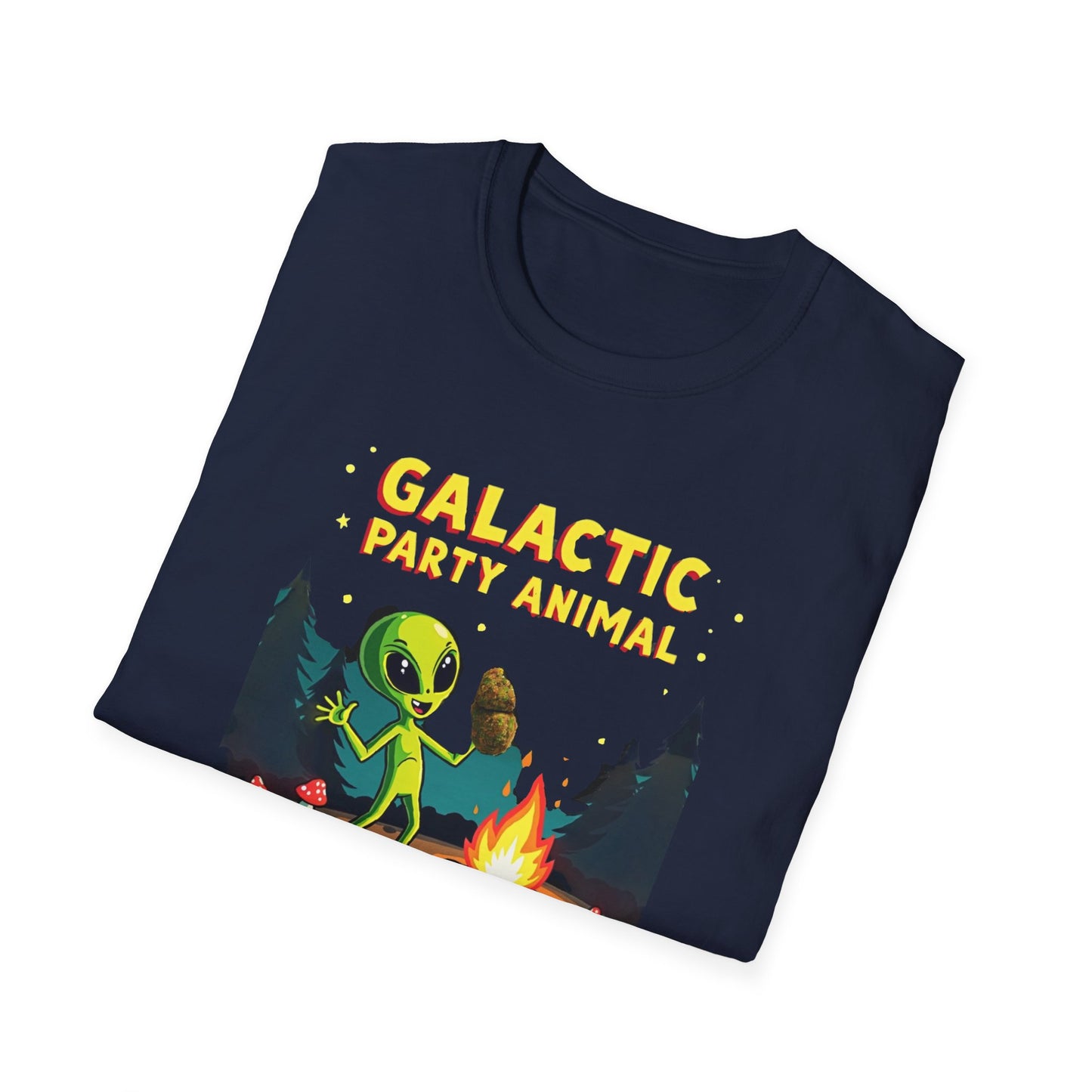 Galactic Party Animal T-Shirt - Unisex Softstyle Tee for Fun Gatherings - Psychonaut Swag