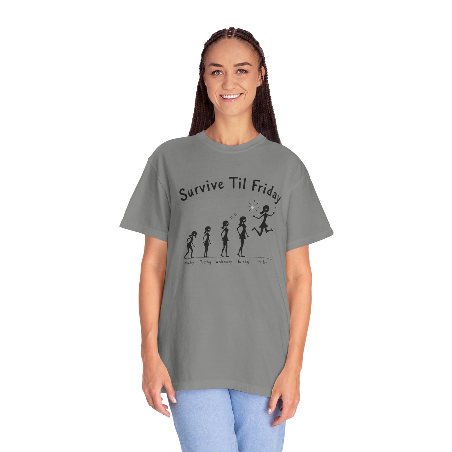 Survive Til Friday Unisex T-shirt, Funny Graphic Tee, Weekend Vibes Shirt, Casual Everyday Wear, Gift for Friends