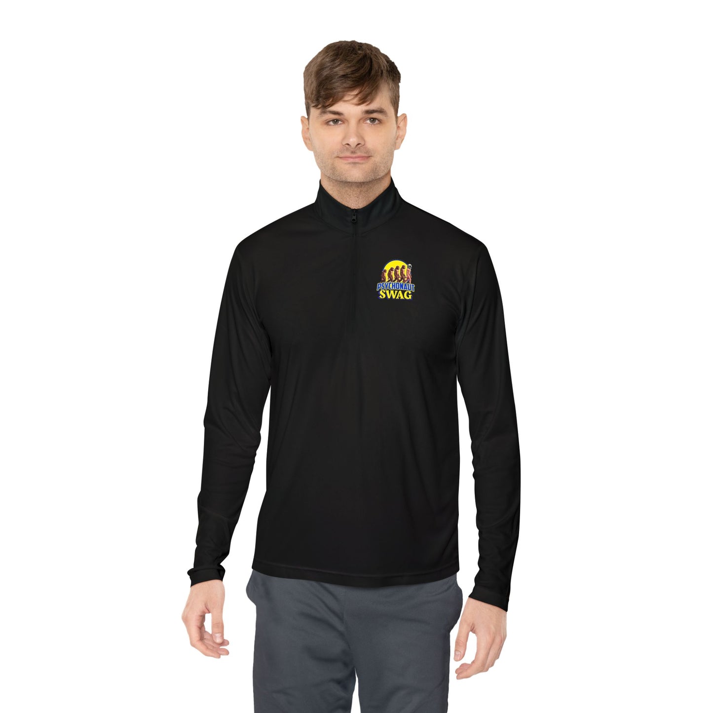 Small Biz Swag, Stylish Unisex Quarter-Zip Pullover - Trendy, Comfortable, Ideal for Outdoor Activities, Gifts, Travel, Everyday Wear