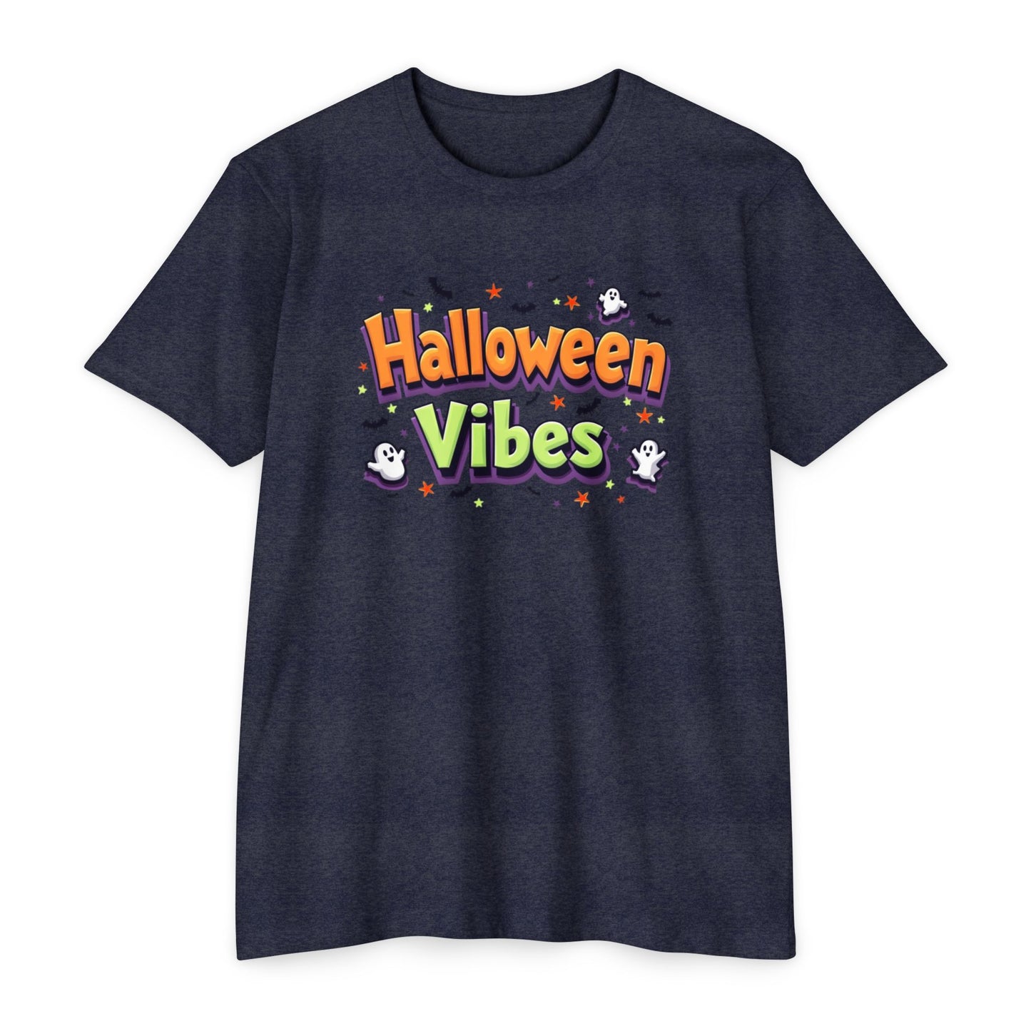 Halloween Vibes Unisex T-Shirt, Spooky Tee, Fall Fashion, Halloween Party Shirt, Gift for Ghost Lovers, Casual Autumn Wear