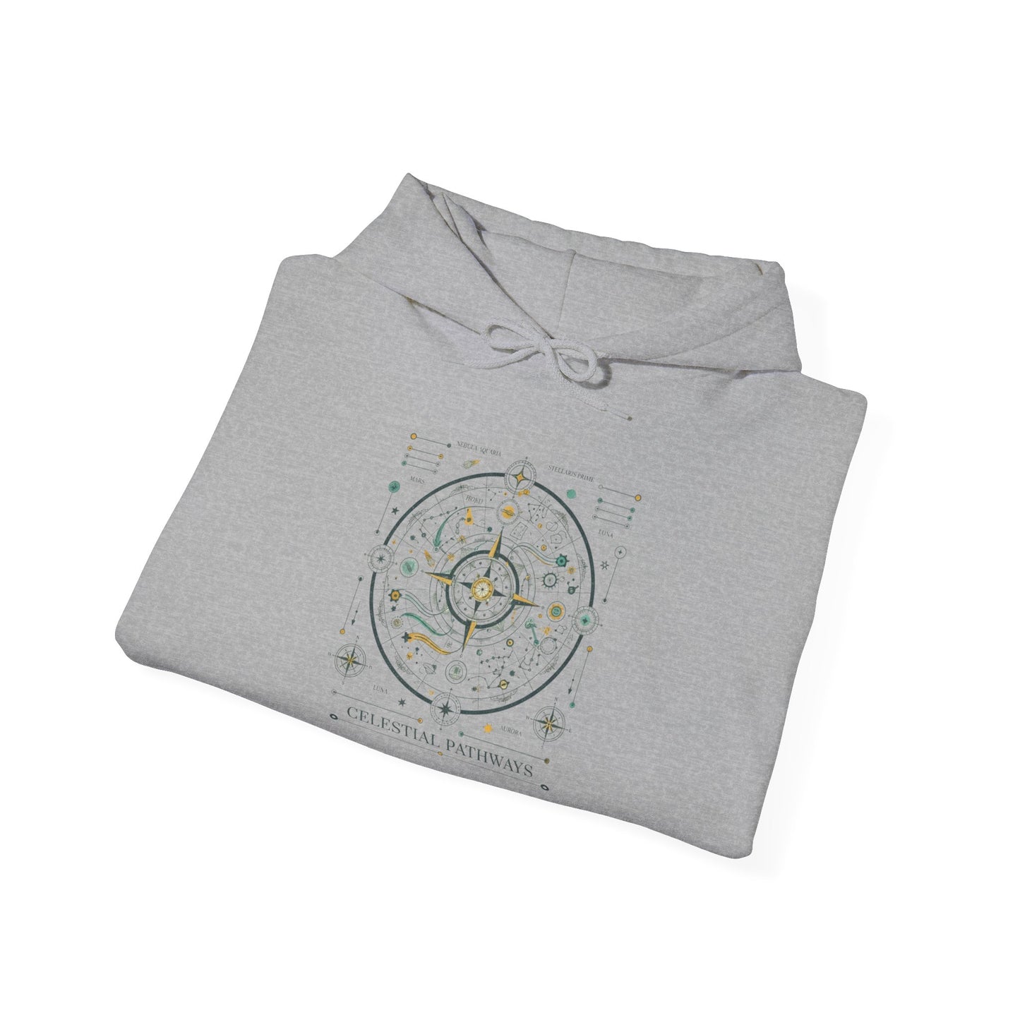 Celestial Pathfinder Hoodie — Vintage Star Map Graphic Sweatshirt