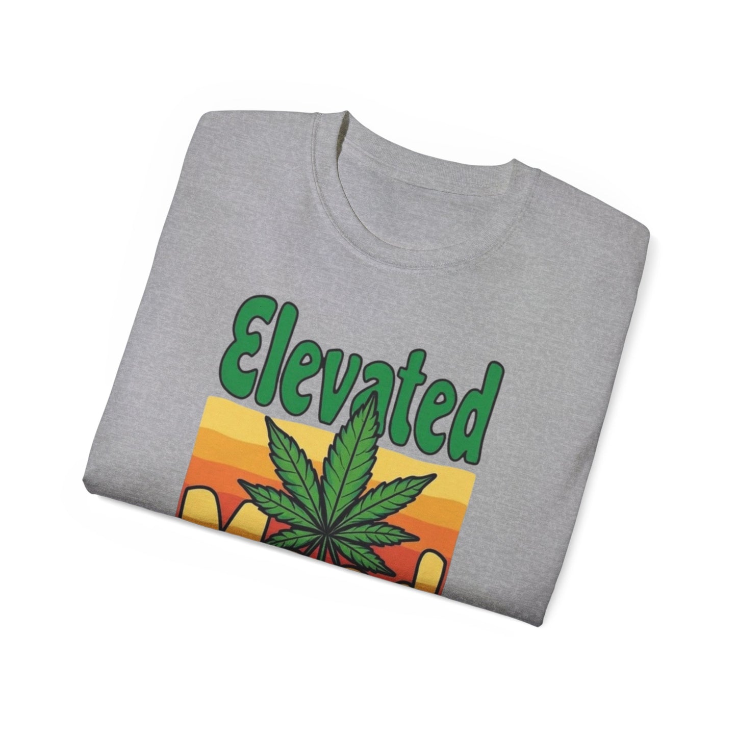 Elevated Mood Cannabis Tee, Unisex Ultra Cotton T-Shirt, Sublimated Graphic Tee, Perfect Gift for 420 Celebrations, Relaxed Fit Tee