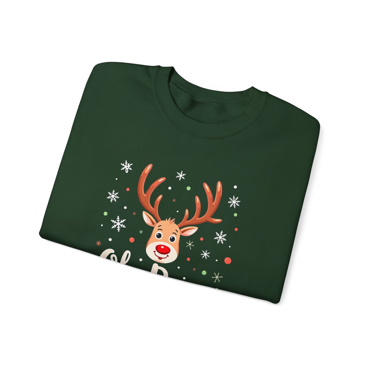 Christmas Sweatshirt - "Oh Deer, Xmas" Reindeer Holiday Crewneck
