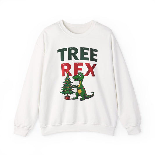 Tree Rex Christmas Sweatshirt — Funny Dino Holiday Crewneck