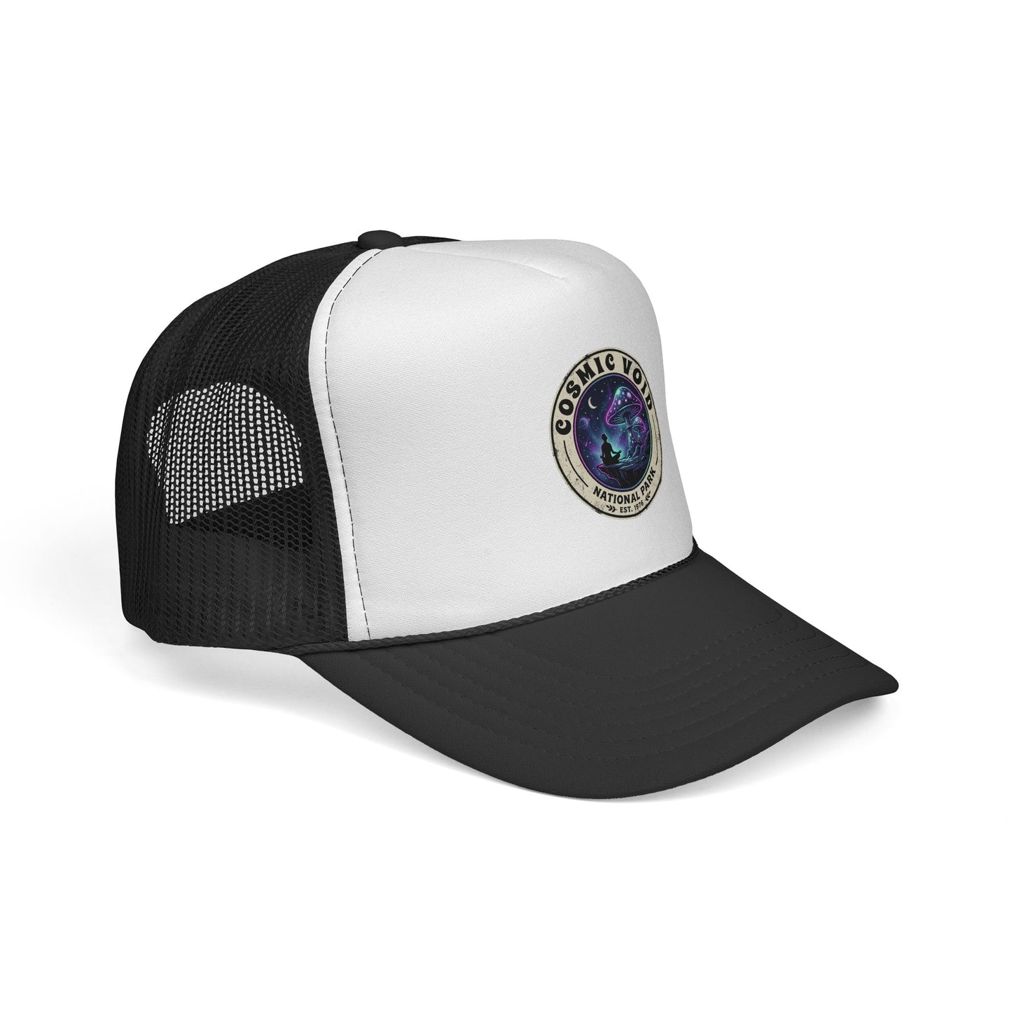 Cosmic Void Trucker Cap — Space Nebula Patch Hat