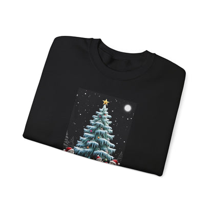 Christmas Snowman Tree Sweatshirt — Festive Holiday Crewneck